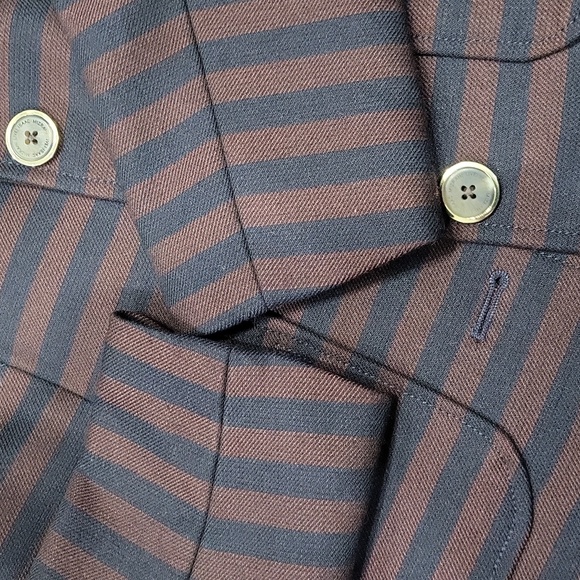 NWOT new Isaac Mizrahi Live women's stripped heavy thick material blazer jacket - Picture 10 of 10